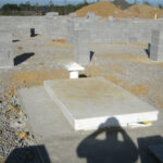 Granger ISS Tornado Shelter installed under a new home construction